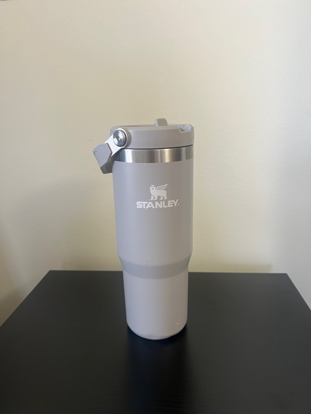 Stanley Light Gray Travel Tumbler with Flip Lid